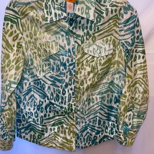 Ruby Rd Petite Pearl Metallic Print Top| Size 4P